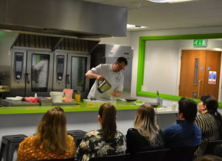 Demonstration chef and trainer James Ball hosted workshops on food suitable for the new dysphagia frameworks